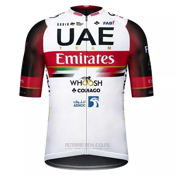 2021 Fahrradbekleidung UAE Shwarz Wei Rot Trikot Kurzarm und Tragerhose
